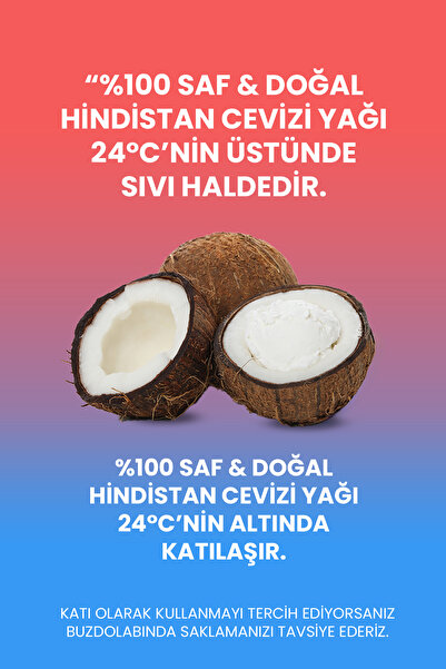 Intense Natural Hindistan Cevizi Yağı Soğuk Sıkım 100 ml x 2 %100 Saf ve Doğal Coconut Oil