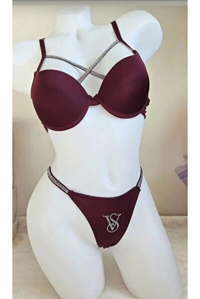 SATTENS VİP TAŞLI DESTEKLİ SÜTYEN TAKIM- B CUP DOLGULU TAŞLI İÇ ÇAMAŞIR TAKIMI