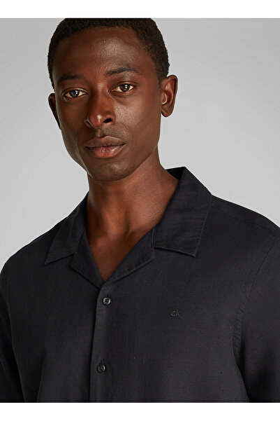 Calvin Klein Erkek LINEN COTTON CUBAN S/S SHIRT Gömlek