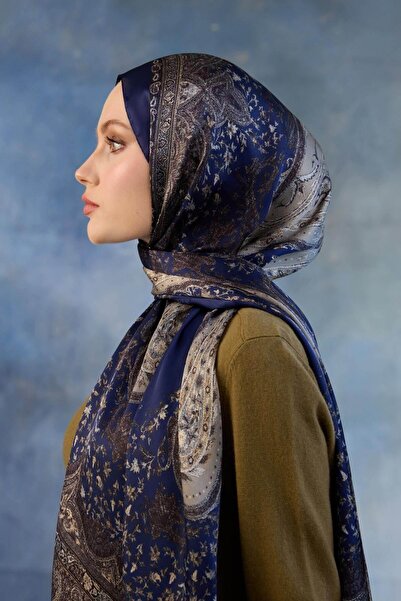 İpekhan Şal indian albastru de noapte - 5002-14