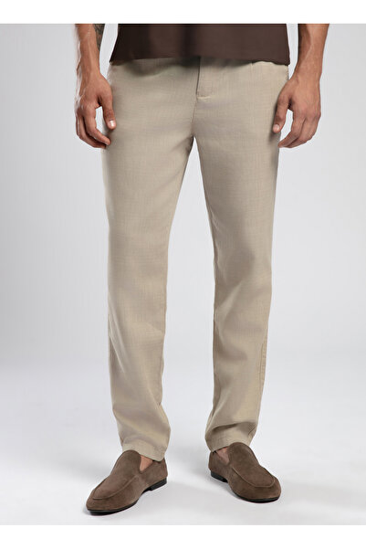 Lee Cooper Regular Waist Regular Tapered Beige Men's Chino Trousers 252 Lcm 221006 Zarse 2 Beige