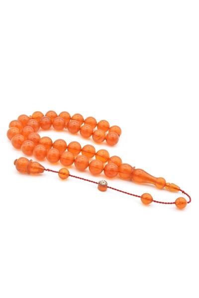 Murty99 Ismail Karasapan Signed - Orange Rosary with Globe Cut Moire