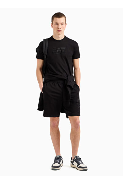 EA7 Bisiklet Yaka Lacivert Erkek T-shirt Train Visibility M Tee