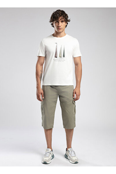 Lee Cooper Round Neck Ecru Men's T-Shirt 252 Lcm 242042 Nelli Ecru