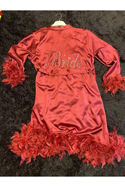 SATTENS Rochie de mireasa din pene de gasca