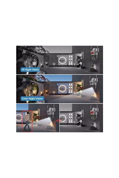 VİVATECH Ultimate V380PRO S735 Solar Güneş Enerjili Gece Görüş İnsan Takibi 10MP Dual Lens 4G Kamera