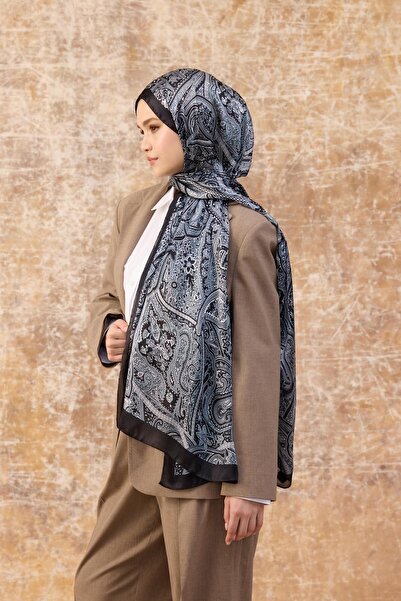 İpekhan Black Indian Voile Shawl - 5003-10