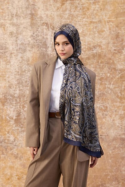 İpekhan Синій індійський шарф - 5003-07