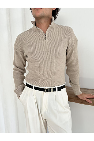 SR 3 Pieces Knitwear Thessaloniki Sweater with Half Zipper