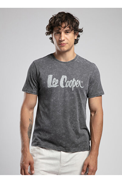 Lee Cooper Round Neck Anthracite Men's T-Shirt 252 Lcm 242019 New Anthracite