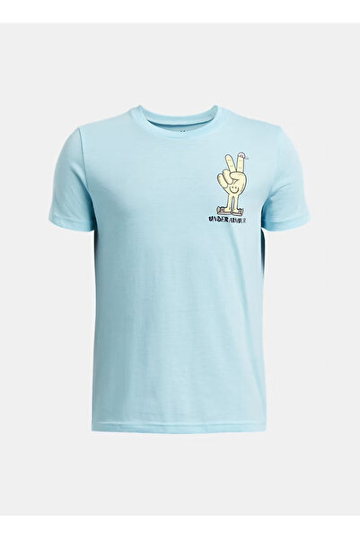 Under Armour Mavi Erkek Çocuk Bisiklet Yaka Normal Kalıp T-shirt 1390009-494-...