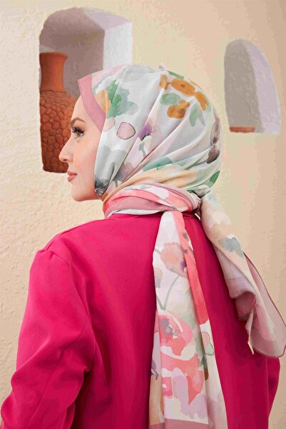 İpekhan Comfort Flowers Shawl Carnation 3027-07