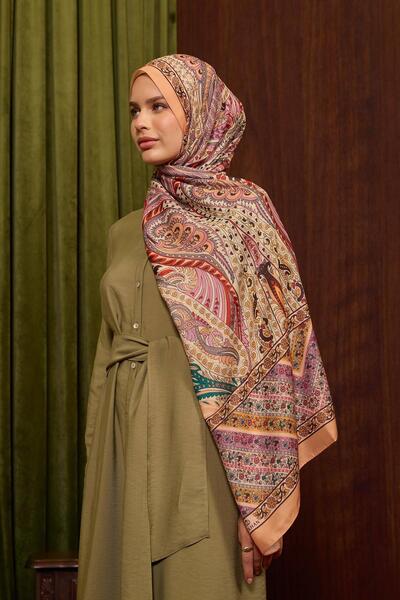 İpekhan Marrakech Koleksiyon Soft Şal Somon Kırmızı 3047-02