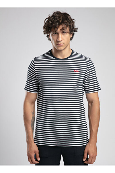 Lee Cooper Чорна чоловіча футболка з круглим коміром 252 Lcm 242063 Skyler Лай-біла