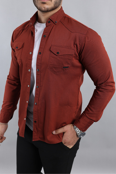 Mavi Sima Slim Fit férfi farmer ing csempe