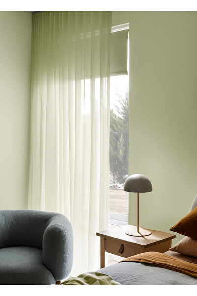 Ran Perde Çocuk Odası Tül Perde - Pileli Dikim - Açık Yeşil - M150