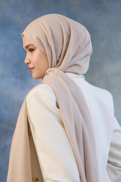 İpekhan Βαμβακερό σάλι ζακάρ παραλίας - Μοτίβο λογότυπου, Μοντέλο 8008-24