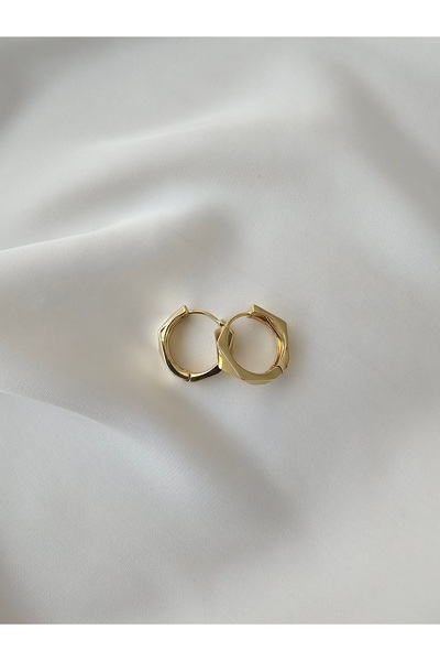 Zivazer Store kadın çelik kararmaz xuping halka formunda 14k altın renginde küpe