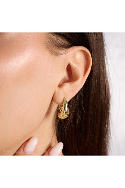 Zivazer Store kadın çelik kararmaz xuping damla formunda halka küpe