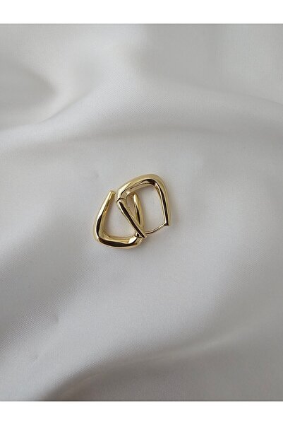 Zivazer Store Kadın Çelik Kararmaz Xuping Gold Renkli Küpe