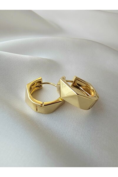 Zivazer Store kadın çelik kararmaz xuping halka formunda 14k altın renginde küpe