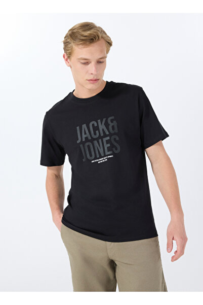 Jack & Jones Bisiklet Yaka Siyah Erkek T-Shirt 12288525_JCOTONAL TEE SS CREW NECK
