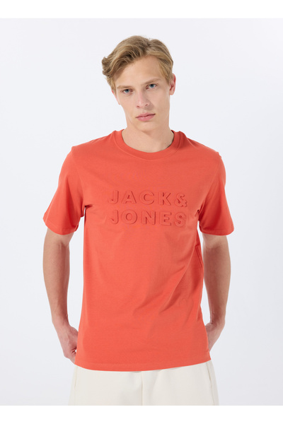 Jack & Jones Bisiklet Yaka Kırmızı Erkek T-Shirt 12288523_JPRBLUPACER TEE SS CREW NE
