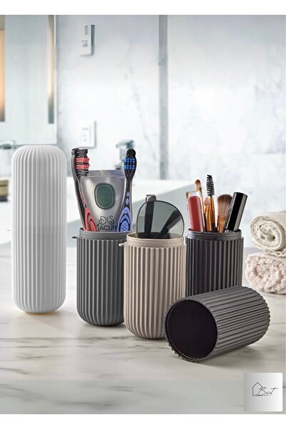 Genel Markalar Becit Home Pratik Seyahat Tipi Diş Macun Fırça Saklama Ve Taşıma Kabı Diş Fırçalık 1 ADET