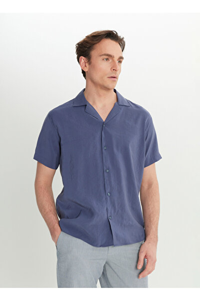 ALTINYILDIZ CLASSICS Altınyıldız Classics Comfort Fit Gömlek Yaka Lacivert Erkek Gömlek ACE026252011_LAC