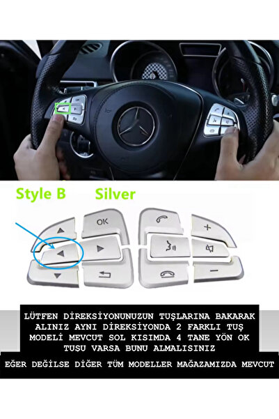 kaytaz غطاء مفتاح عجلة القيادة من الكروم لسيارات مرسيدس طراز W205 W117 W176 X...