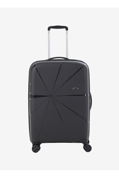 Fabrika Siyah Çekçekli Sert Valiz FAB-5264 ORTA