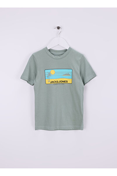 Jack & Jones Tricou verde imprimat pentru băiat 12269975