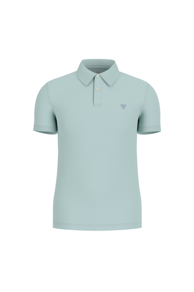 Guess Ανδρικό μπλουζάκι πόλο με σχέδιο πράσινο M5GP66J1314G8CV NOLAN SS POLO