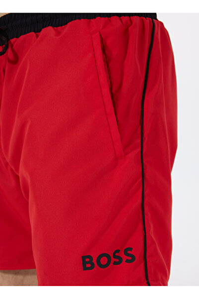BOSS Kırmızı Erkek Şort Mayo Starfish