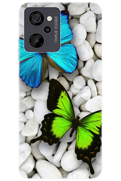 CASPER Via M40 / Via M45 Uyumlu Kılıf Desen Baskılı Silikon Kelebekler STK:148 CP-5F8ZmQW