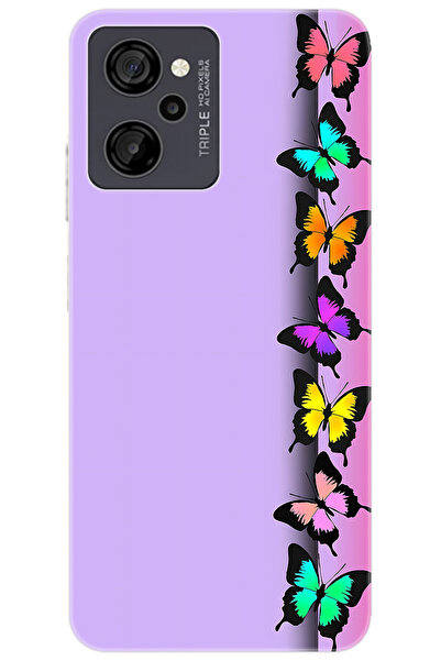 CASPER Via M40 / Via M45 Uyumlu Kılıf Desen Baskılı Silikon Kelebek STK:671 CP-1E5kldP