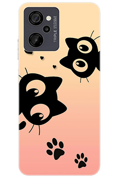 CASPER Via M40 / Via M45 Uyumlu Kılıf Desen Baskılı Silikon Kedi STK:626 CP-Mt4pIHL