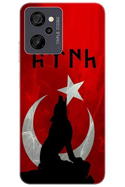 CASPER Via M40 / Via M45 Uyumlu Kılıf Desen Baskılı Silikon Kurt ve Göktürkçe...