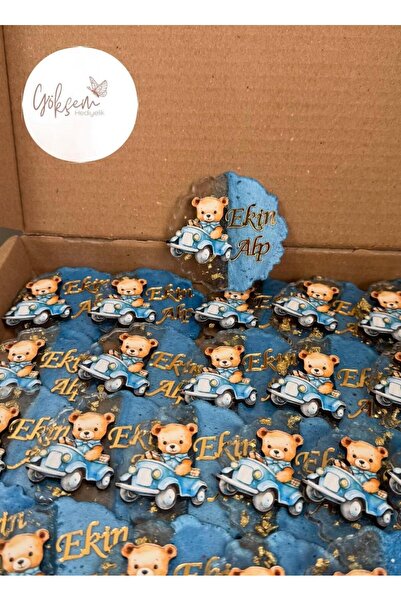 Gökçem hediyelik Araba Figürlü Erkek Bebek Magnet ( 20li Magnet ₺