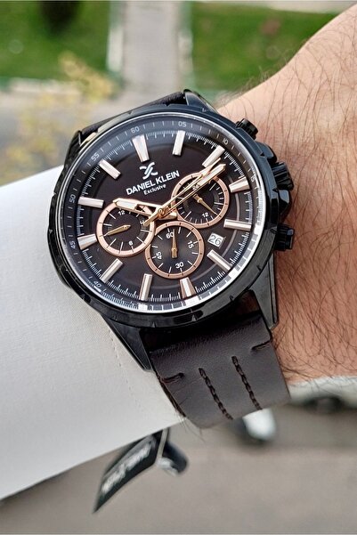 Daniel Klein Kasası Siyah Kordonu Kahverengi Renk İç Göstergeleri Aktif Erkek...