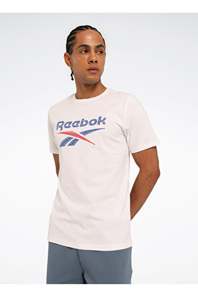 Reebok LC 8008 NEW ID REG TEE Tricou alb pentru bărbați, cu gât rotund, cu croiala obișnuită