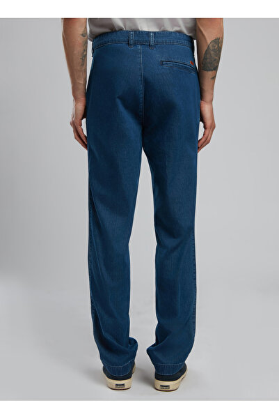 Lee Cooper Normal Bel Slim Straight Mavi Erkek Denim Pantolon 252 LCM 121077 CHASE MARCELO DARK