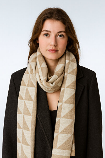 Sebir Moda Tricotaj cu model triunghiular din material subțire Eșarfă