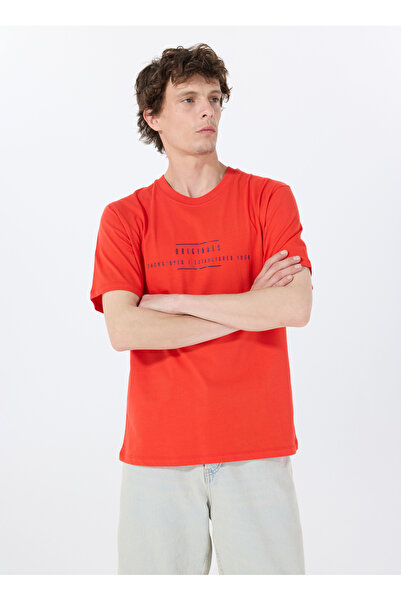 Jack & Jones Bisiklet Yaka Kırmızı Erkek T-Shirt 12288375_JORREMINDER TEE SS CREW NE