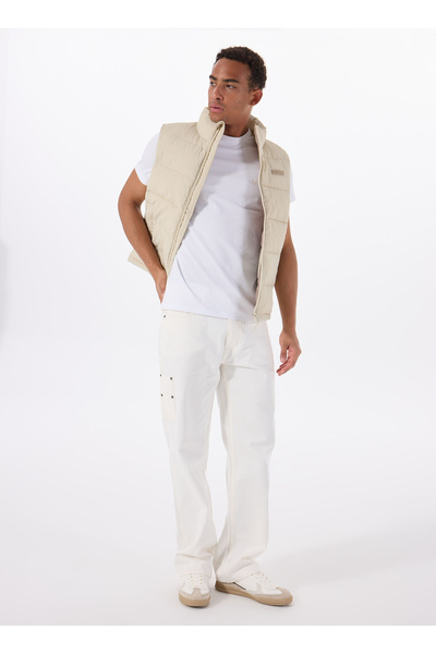 Guess Crew Neck Patterned White Men's T-Shirt M4Gi70Kc9X0G011 Ss Cn Basic Pima