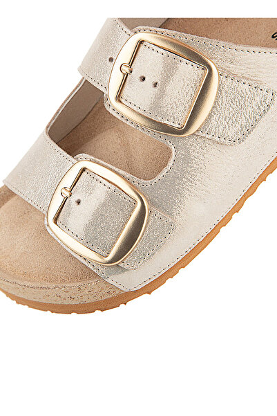 Hush Puppies Beige Women's Leather Slippers Chioma