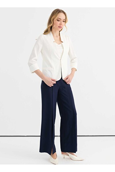 Selen Standart Ekru Kadın Ceket 25YSL1465