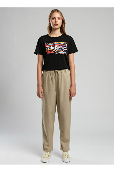 Lee Cooper Standart Bel Tapered Fit Bej Kadın Pantolon 252 LCF 221002 ALBERTA BEJ