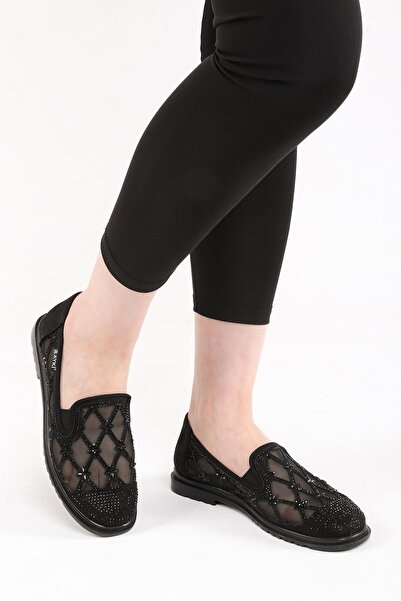 layki Francis Чорні жіночі класичні туфлі з деталями з каменю