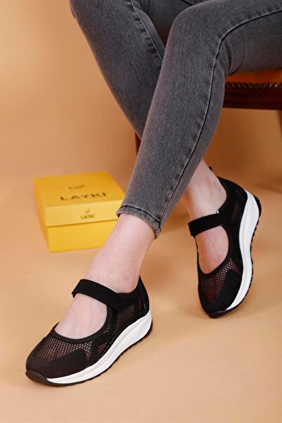 layki Costa Pantofi de vară casual pentru femei de culoare neagră